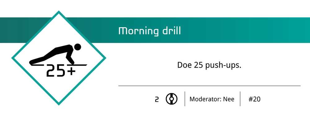 Achievement 20: Make 25 push-ups Achievement 20: Make 25 push-ups
